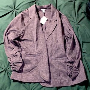 Charcoal blazer suit jacket